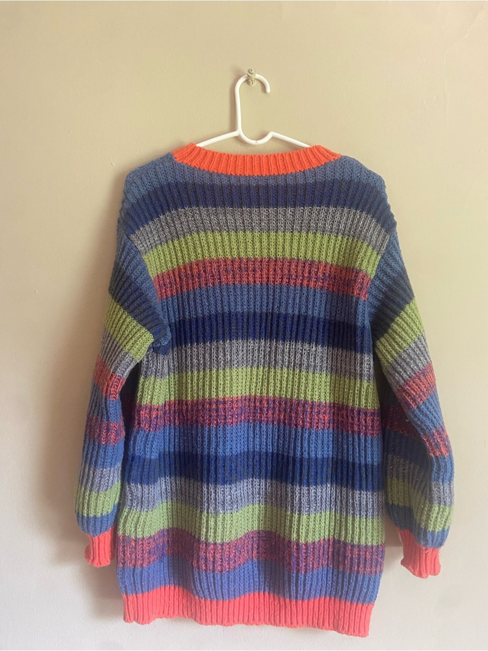 Coco+Carmen Maximalist Eclectic Cozy Retro Multicolor Striped Oversized Sweater - Picture 2 of 4
